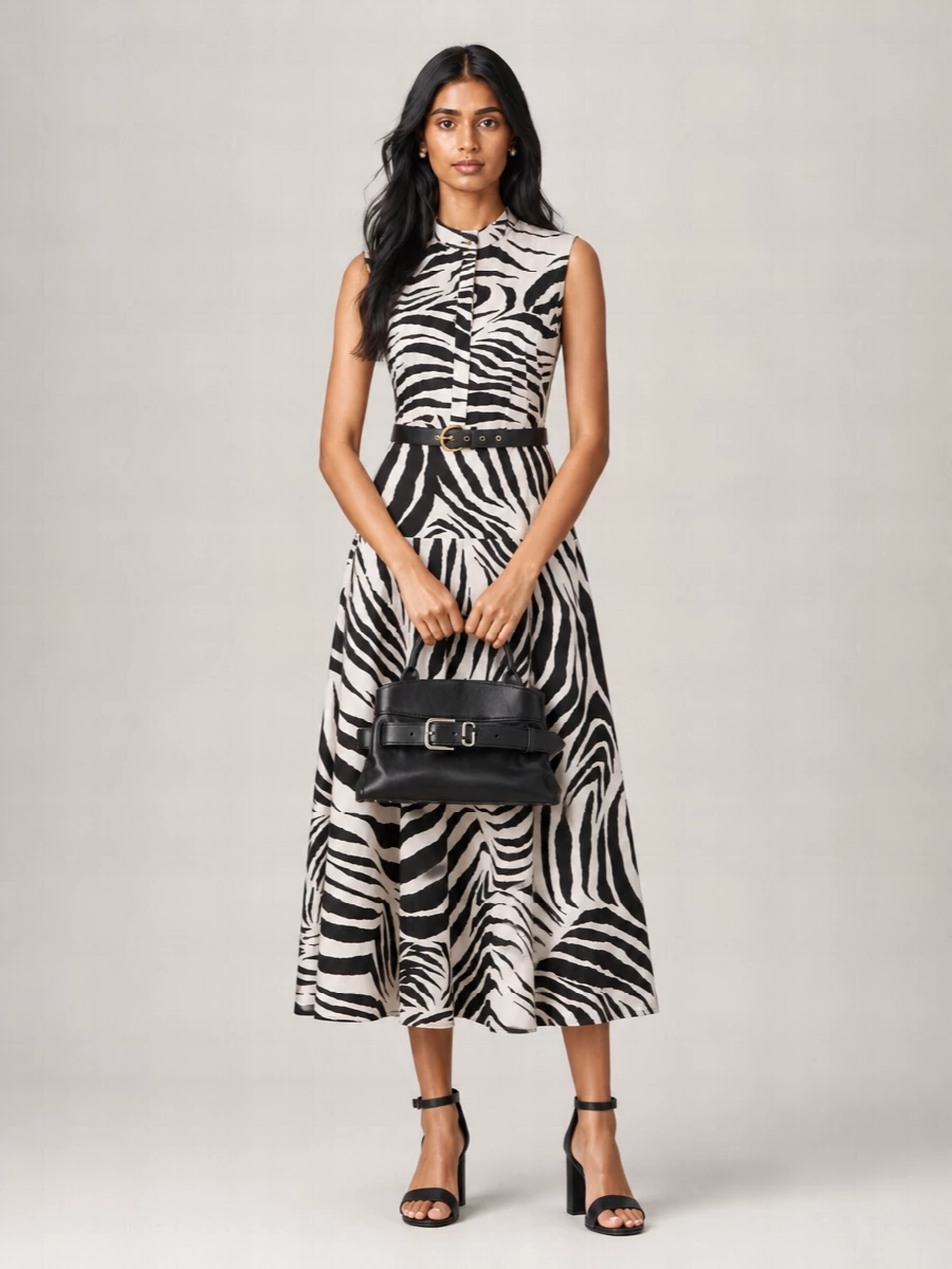 S Max Mara Printed Cotton Maxi Dress