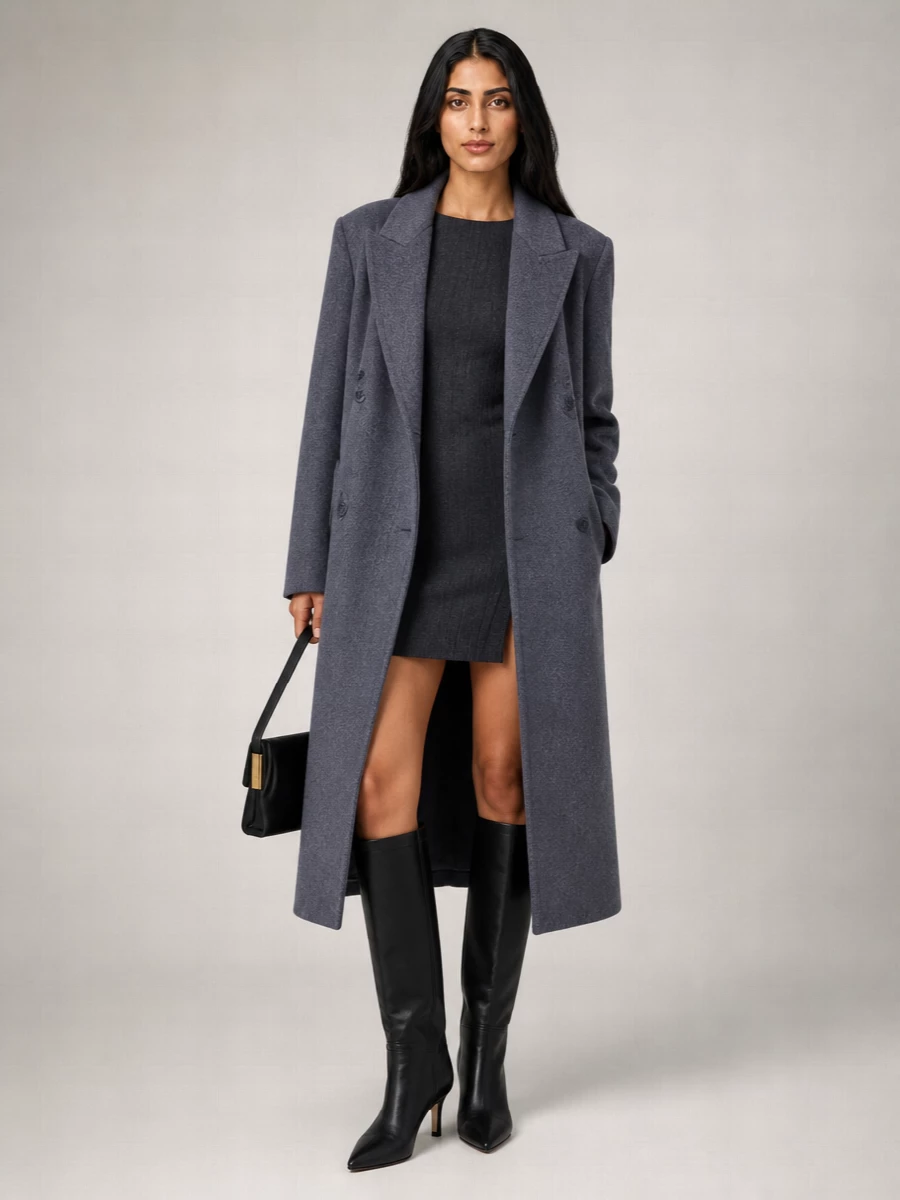 The Frankie Shop Wool Double-Breasted Coat