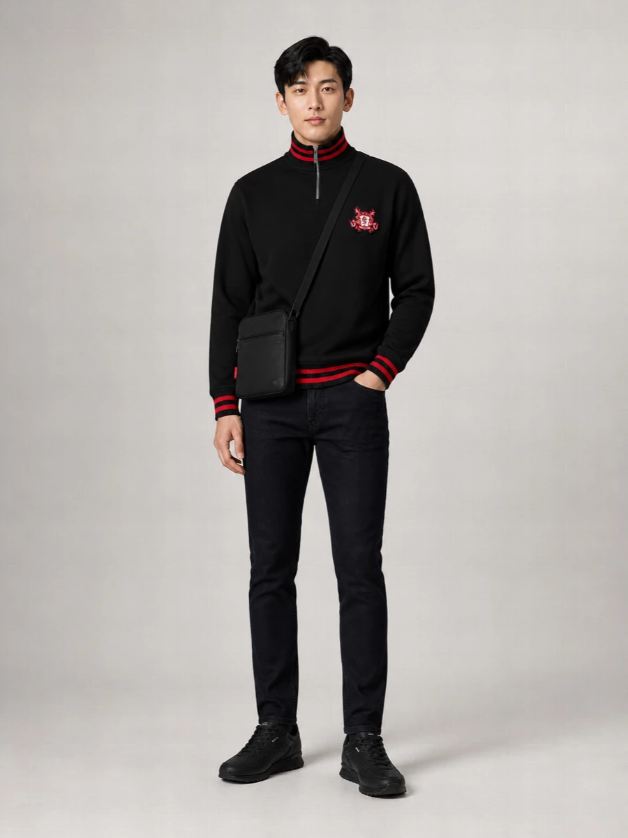 Boss Cotton Zip Sweatshirt