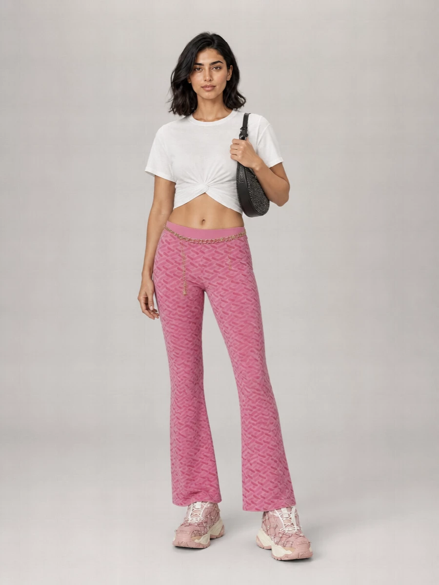 Versace Silk Jacquard Printed Trousers
