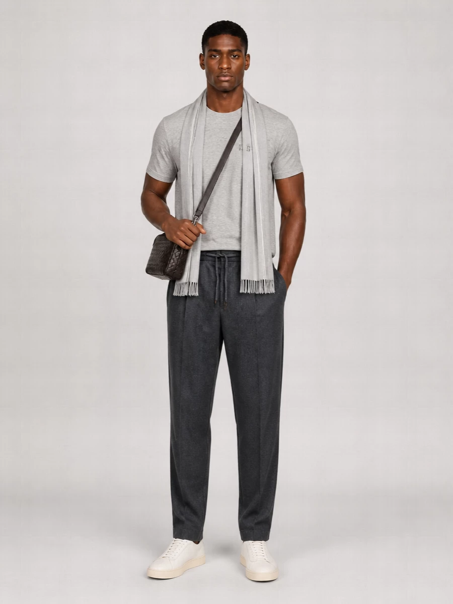 Brunello Cucinelli Printed Logo Crew Neck Short Sleeve Top
