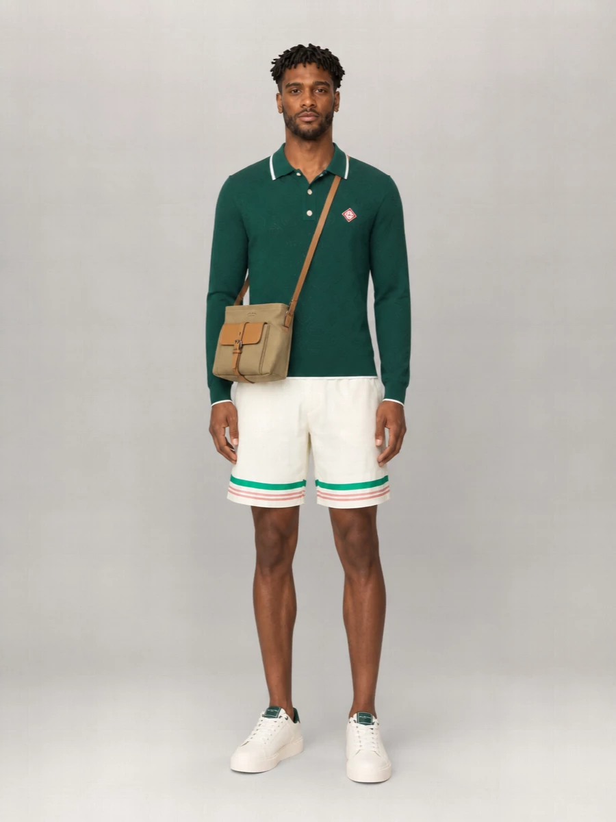 Casablanca Logo-Knit Polo Shirt