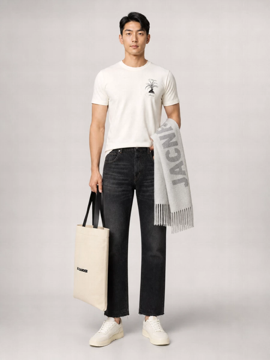 Jacquemus Cotton Logo-Print Short-Sleeve T-Shirt