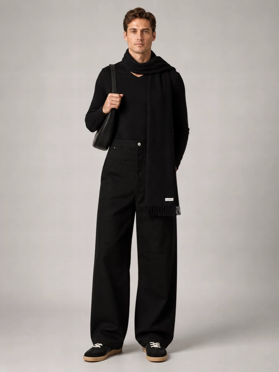 Rick Owens Long Sleeve V-Neck Crewneck Sweater