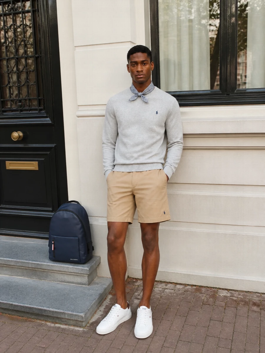 Polo ralph lauren knit khaki shorts sneakers