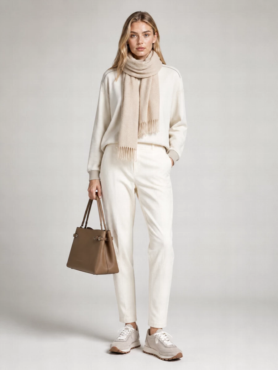 Brunello Cucinelli Organza Panel Sweatshirt