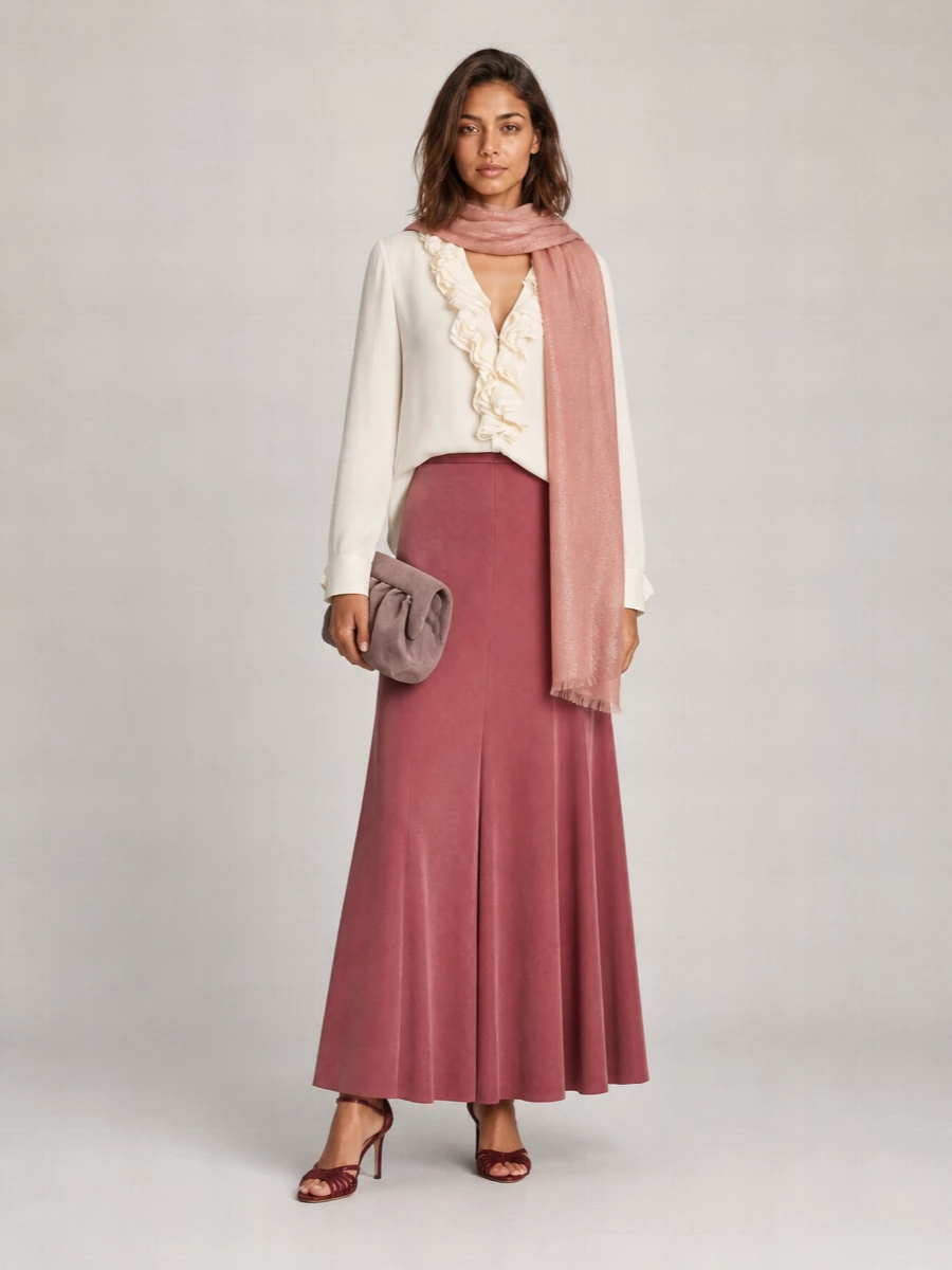 Alberta Ferretti Viscose Midi Skirt