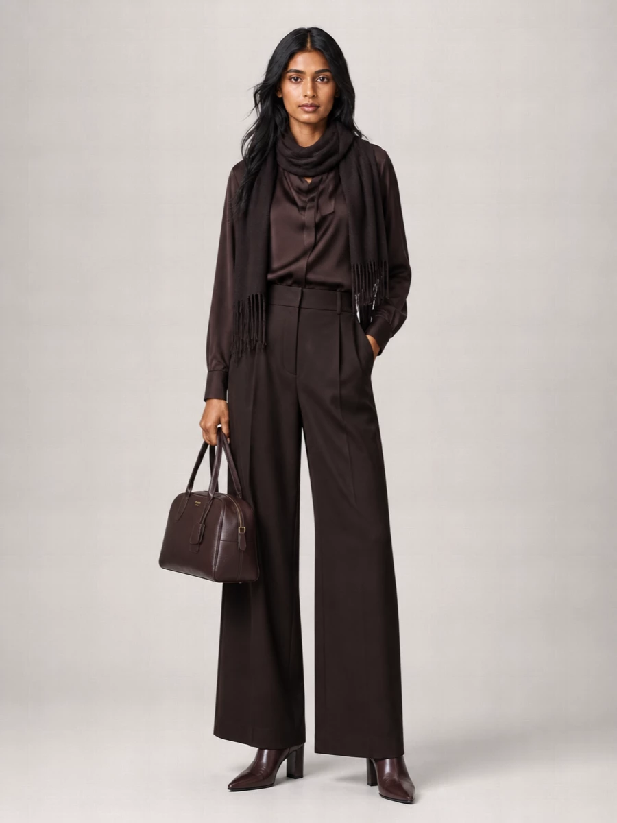 Max Mara camel hair wide-leg trousers