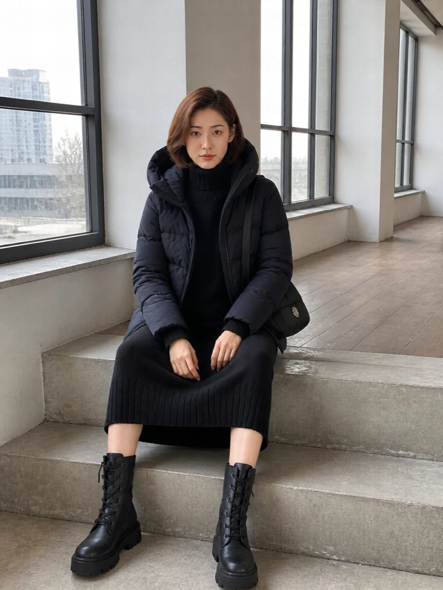 Moncler sweater dress canada goose parka outfit