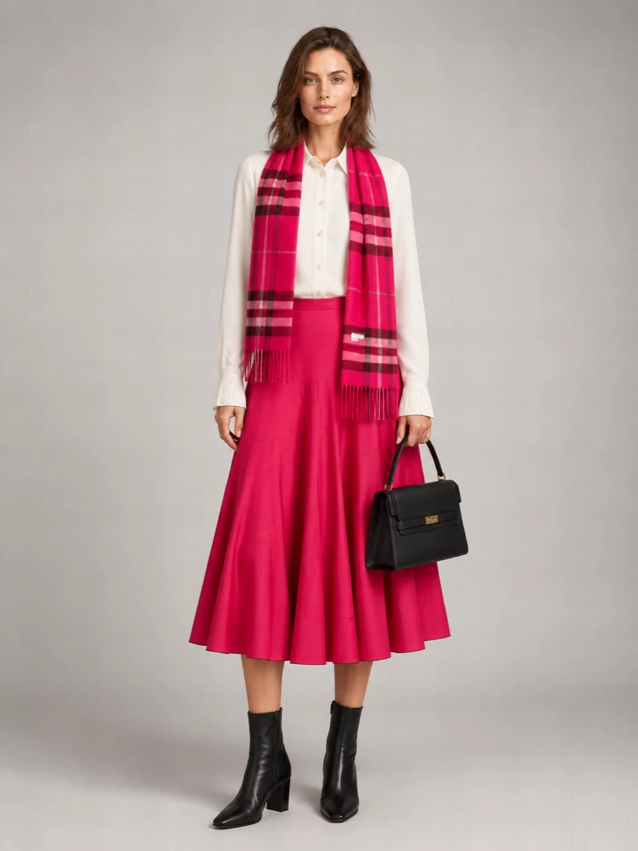Tory Burch Flared High Waist Silk Skirt