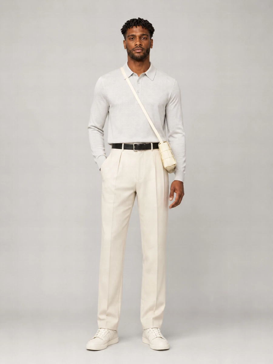 Tom Ford Cashmere Silk Long-Sleeve Polo Shirt