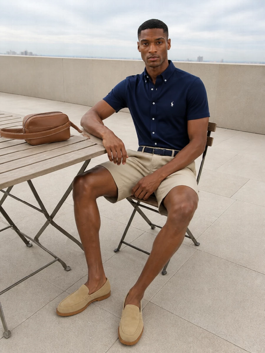 Polo ralph lauren shorts navy shirt tods loafers