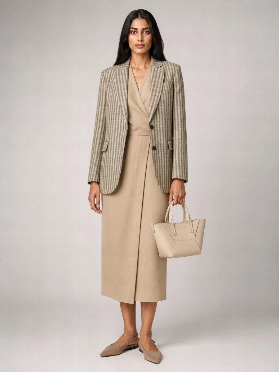 Brunello Cucinelli Striped Single-Breasted Blazer