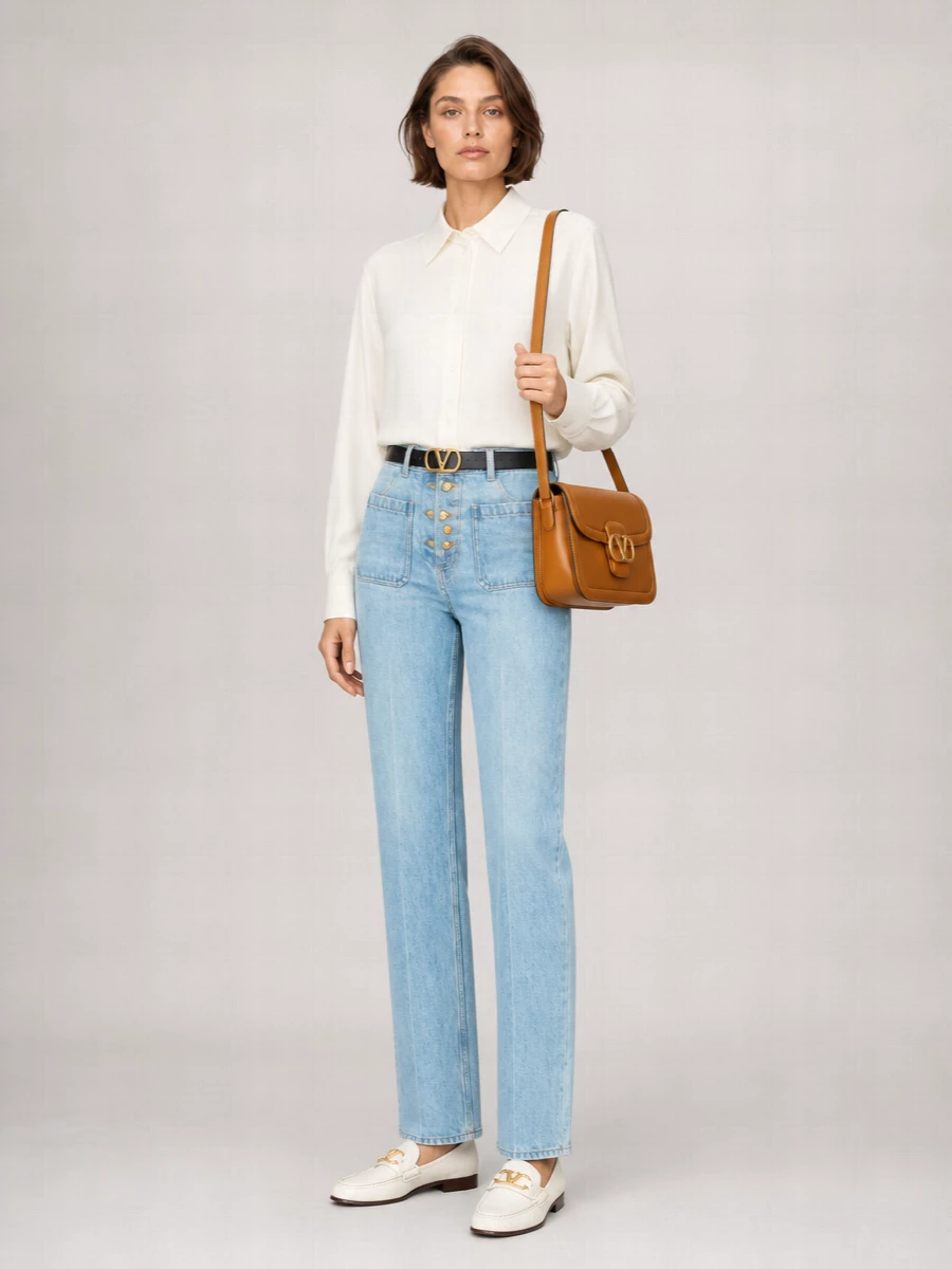 Valentino Garavani Calf Leather Reversible Belt