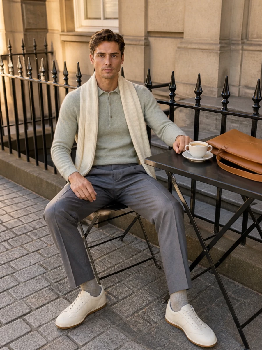 Auralee polo herno trousers lemaire sneakers