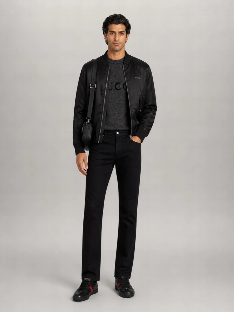 Gucci Wool Reversible Padded Bomber Jacket
