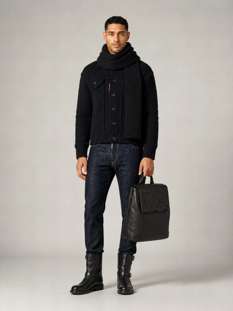 Dsquared2 Mélange Knit Cardigan