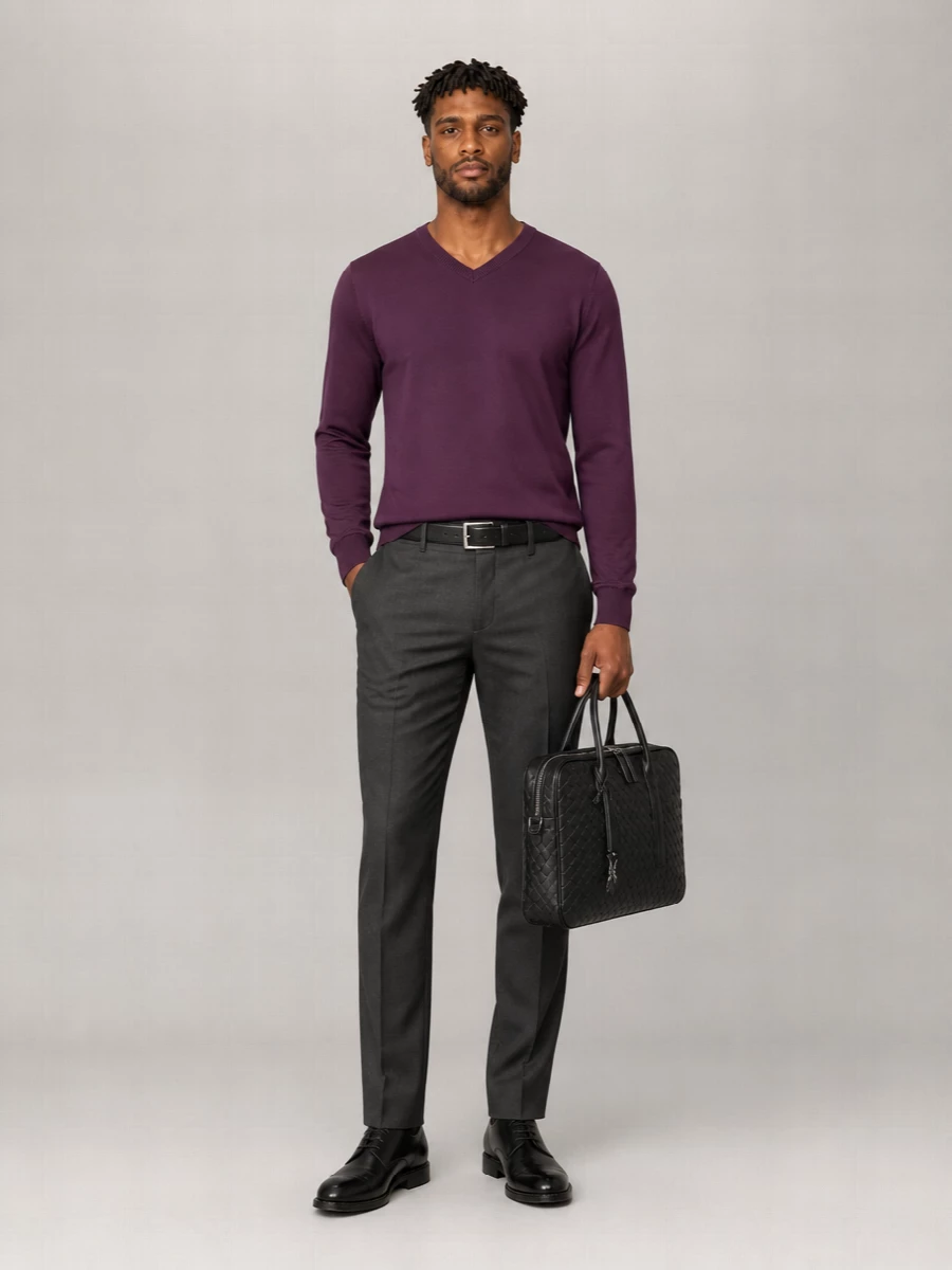 Tom Ford Silk V-Neck Long-Sleeve Sweater