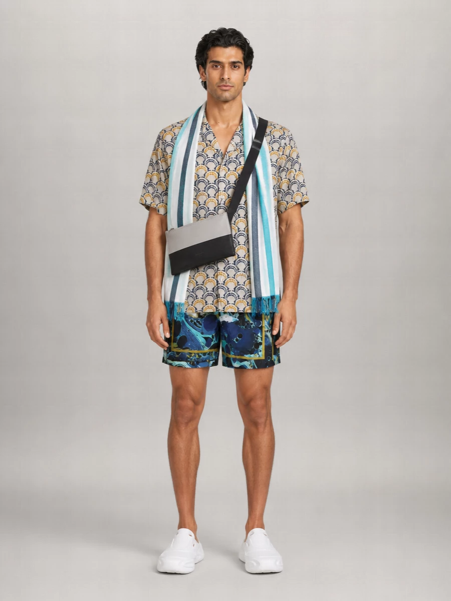 Dolce&Gabbana Marble Print Swim Boxer Shorts