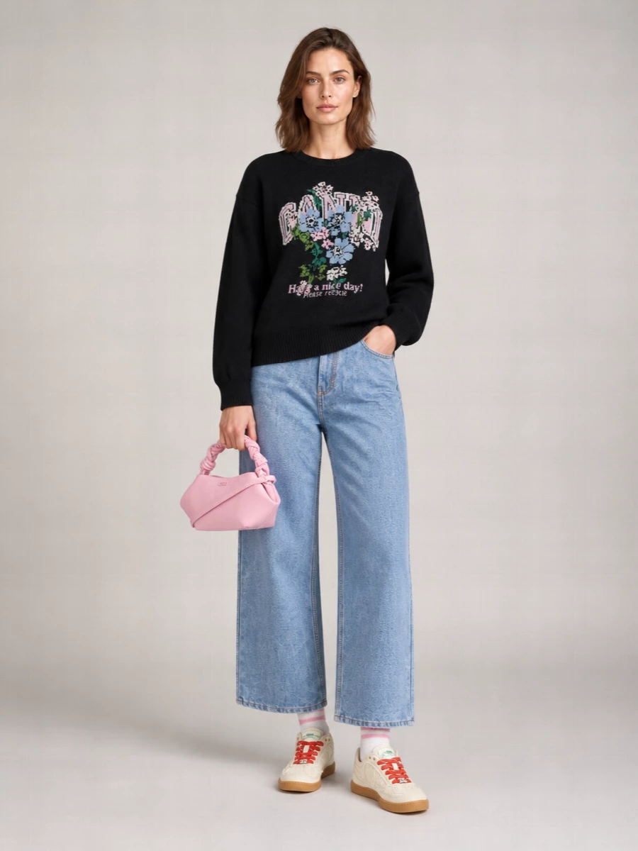 Ganni Oversized Wool-Blend Sweater