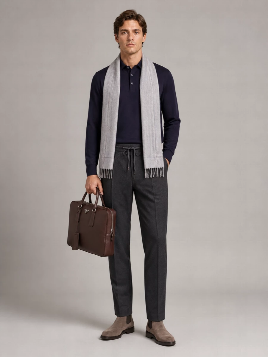 Brunello Cucinelli Cashmere And Cotton Polo Shirt