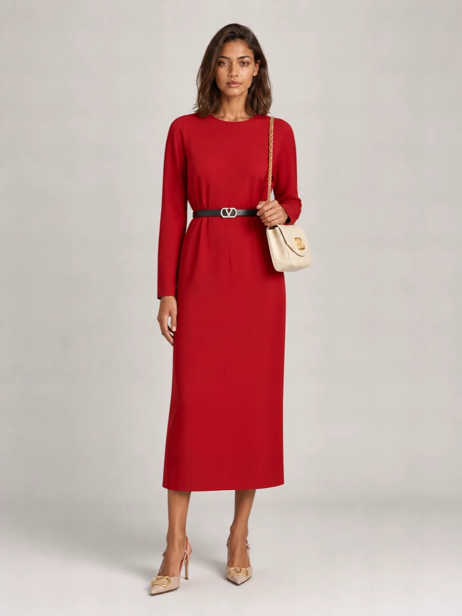 Valentino Silk Midi Dress