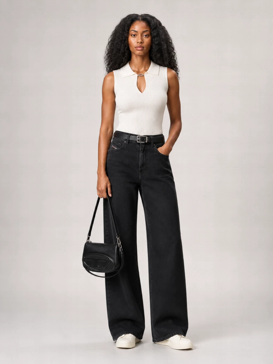 Diesel Silk Sleeveless Knitted Top