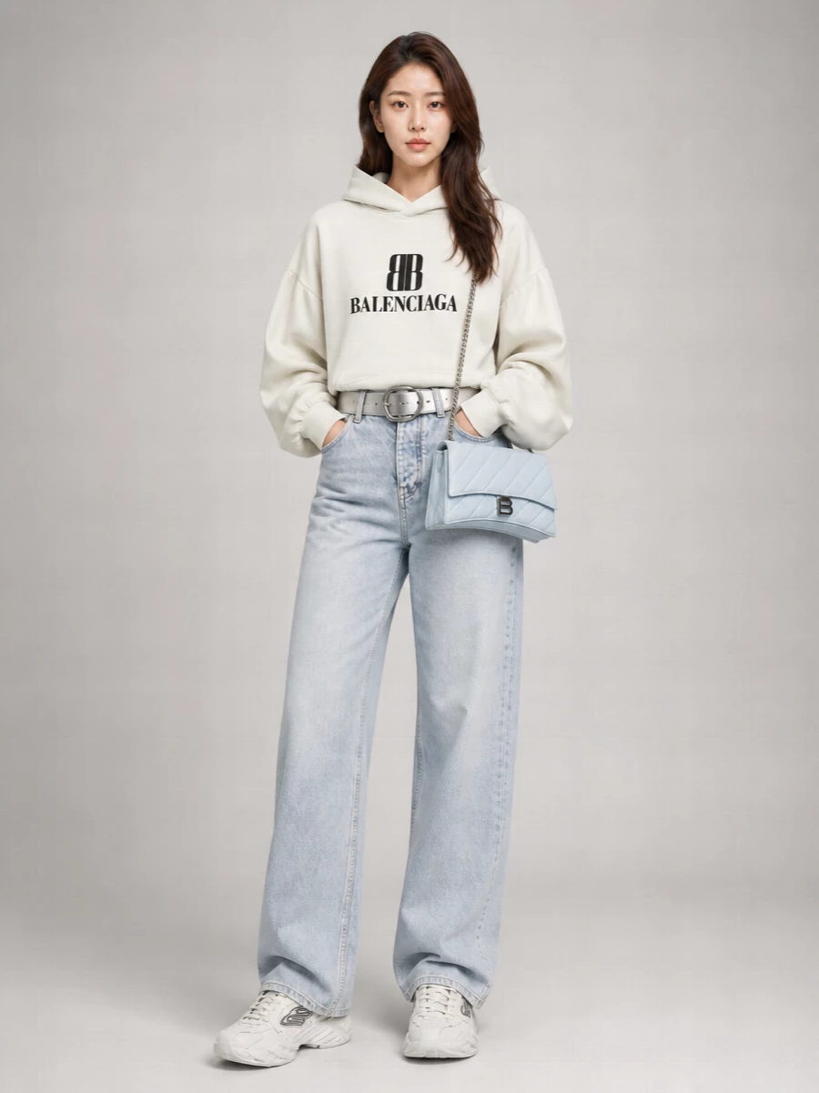 Balenciaga Straight-Leg Denim Jeans