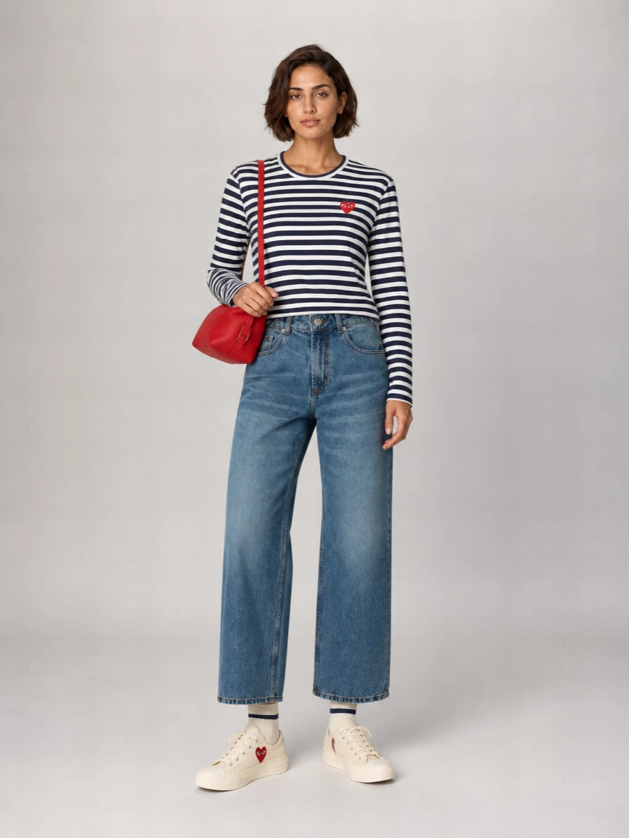Comme Des Garçons Striped Cotton Long-Sleeve T-Shirt