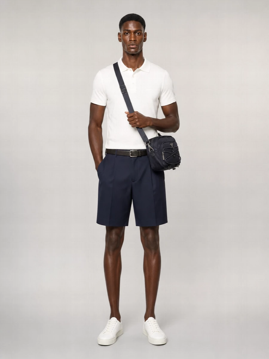 Ami Paris Virgin Wool Tailored Shorts