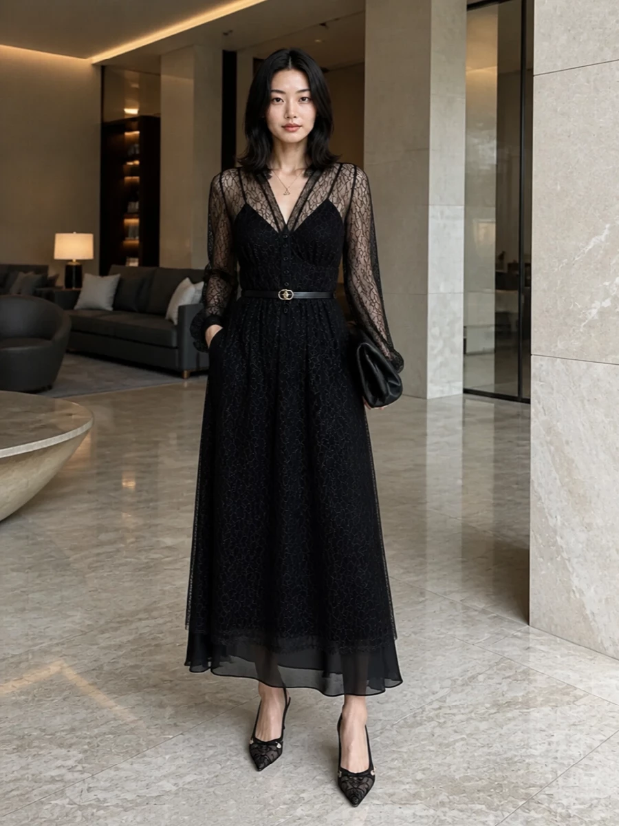 Lardini lace dress jimmy choo lace heels