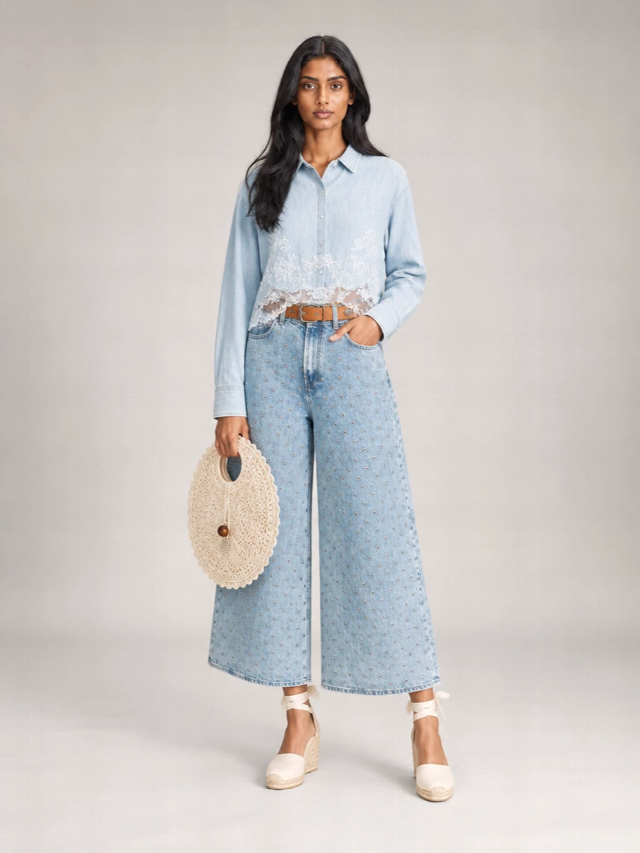 Haikure Denim Wide-Leg Jeans