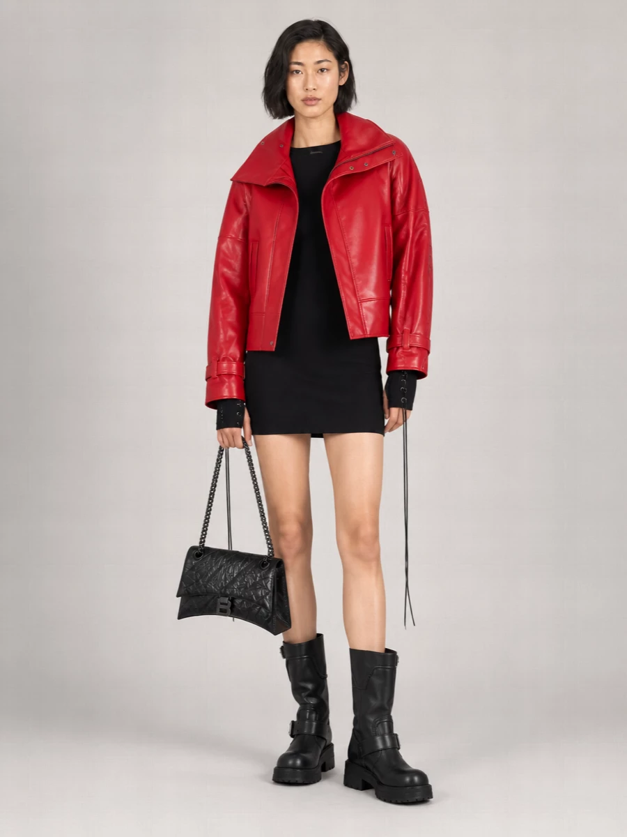Balenciaga lamb leather jacket