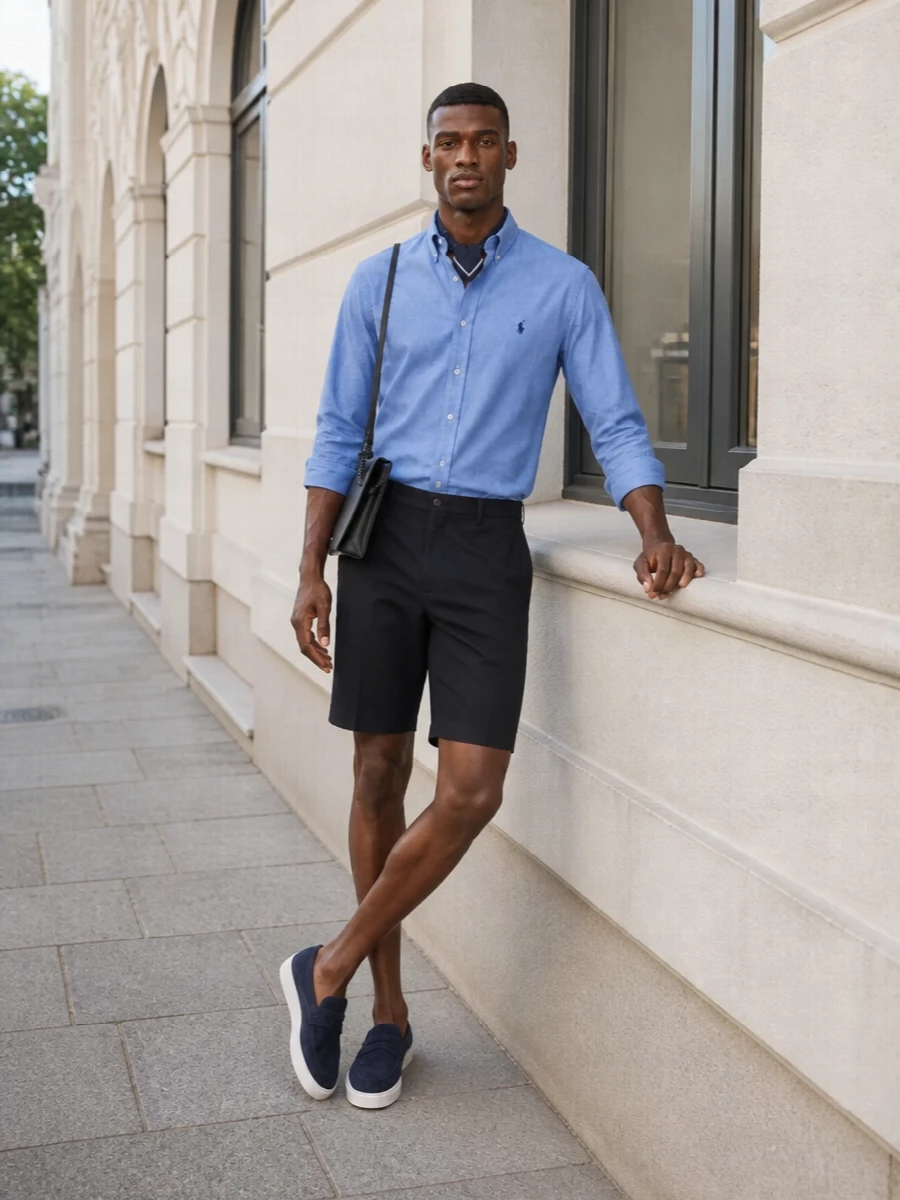 Polo ralph lauren shirt navy shorts loafers