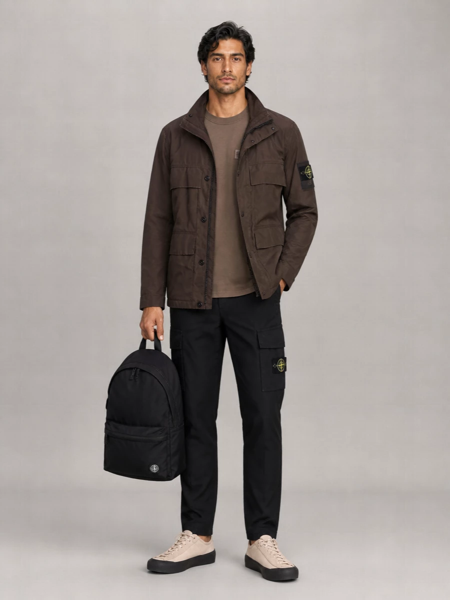 Stone Island Coated Relaxed-Fit Field Jacket