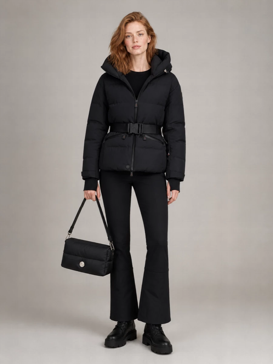 Moncler Grenoble technical hooded belted ski jacket