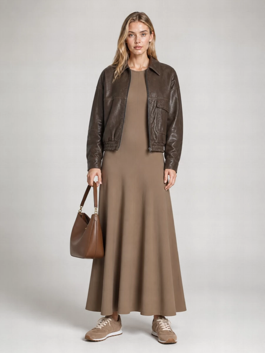 Brunello Cucinelli Leather Bomber Jacket