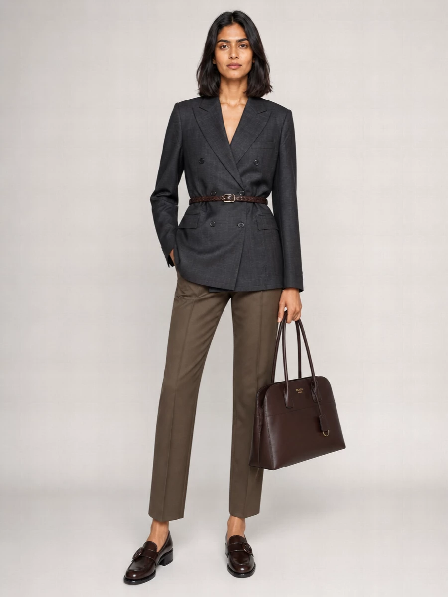 Prada Medium Calf Leather Shoulder Bag