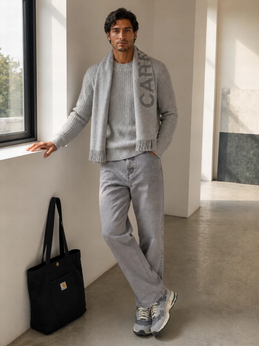 Carhartt grey sweater washed pants new balance