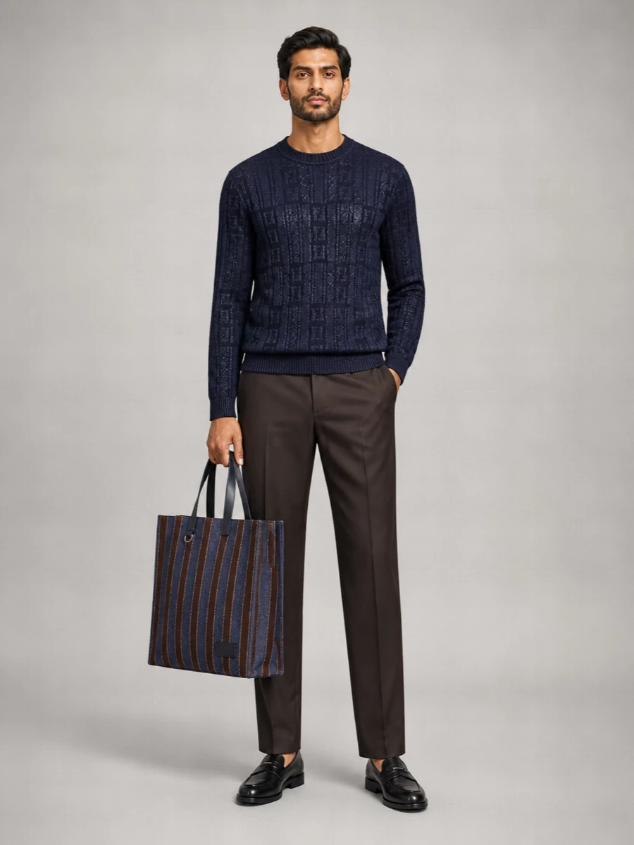 Fendi Leather Ateneo Loafers