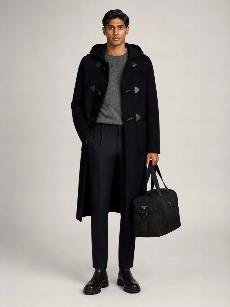 Prada Nylon And Leather Duffle Bag
