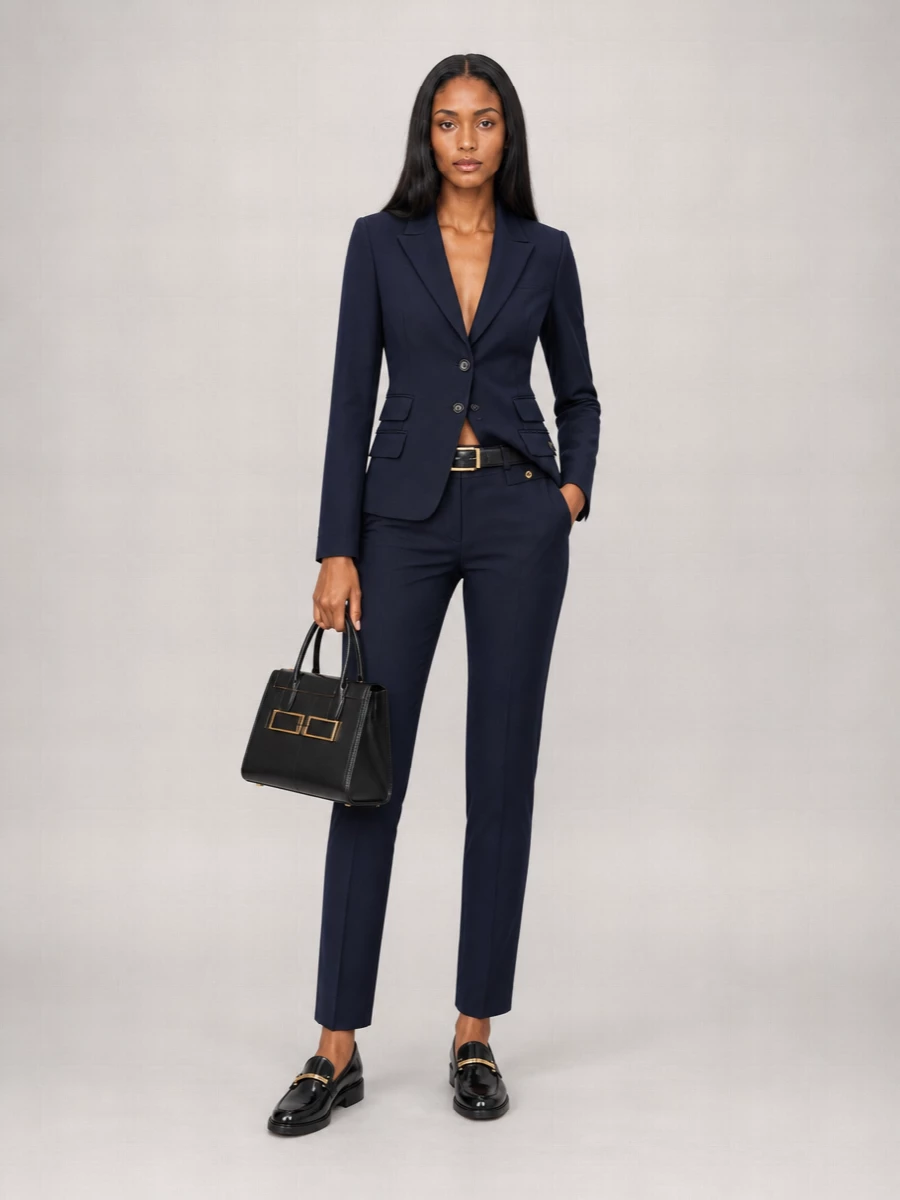 Elisabetta Franchi Single-Breasted Crepe Blazer