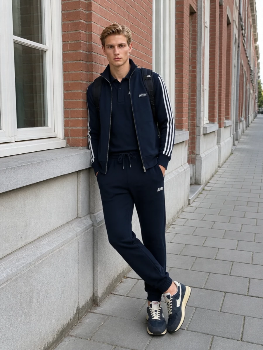 Autry navy track jacket joggers retro runners