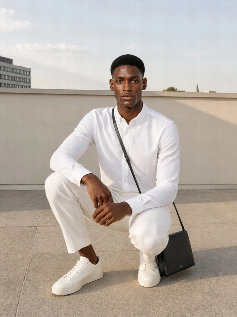 Michael kors white shirt pt torino trousers outfit