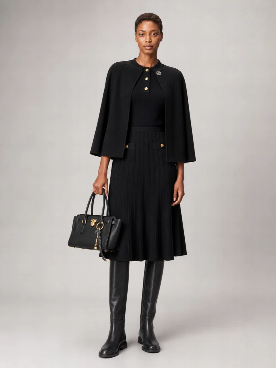 Michael Kors Wool Blend Cape