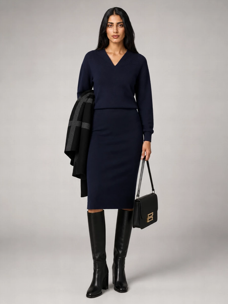 Victoria Beckham Cashmere Wool V-Neck Jumper