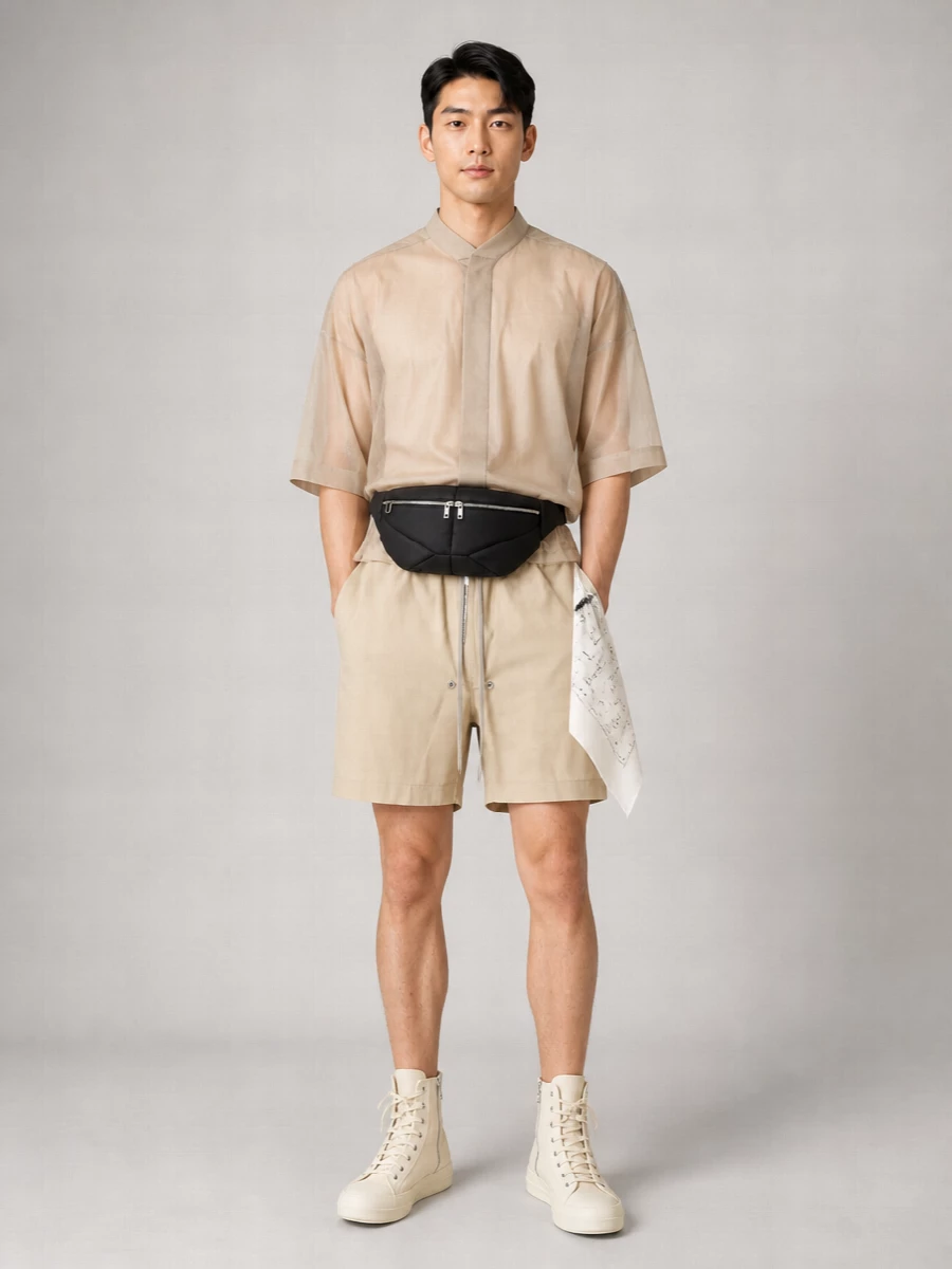 Rick Owens Cotton Jumbo Faun Shirt