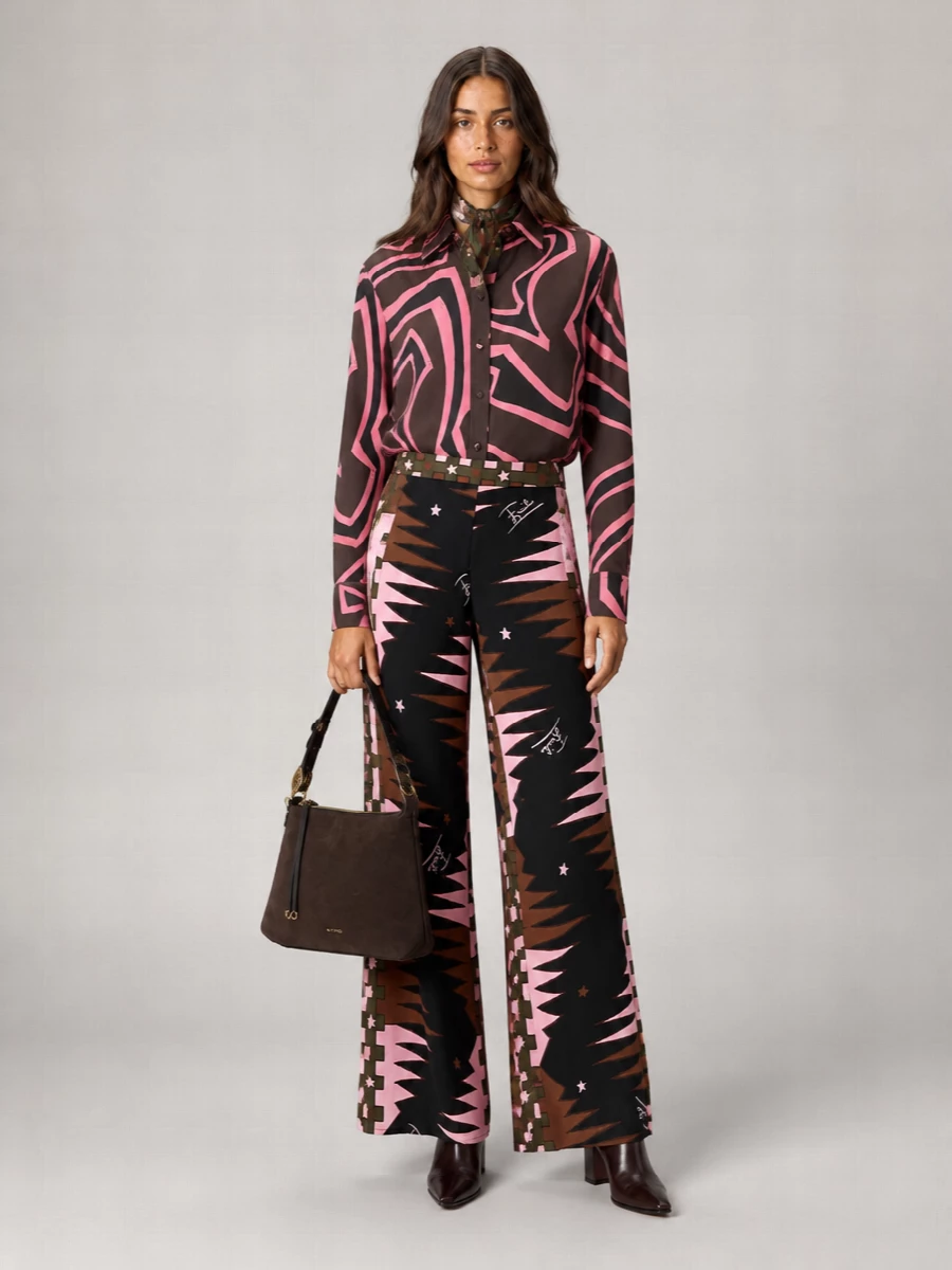 Pucci Silk Printed Long-Sleeve Shirt