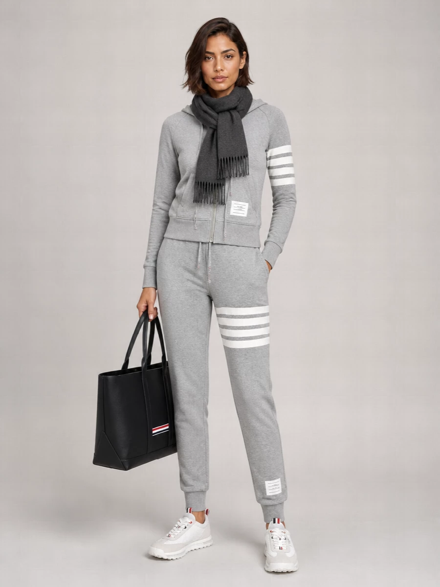 Thom Browne cotton jersey tapered sweatpants