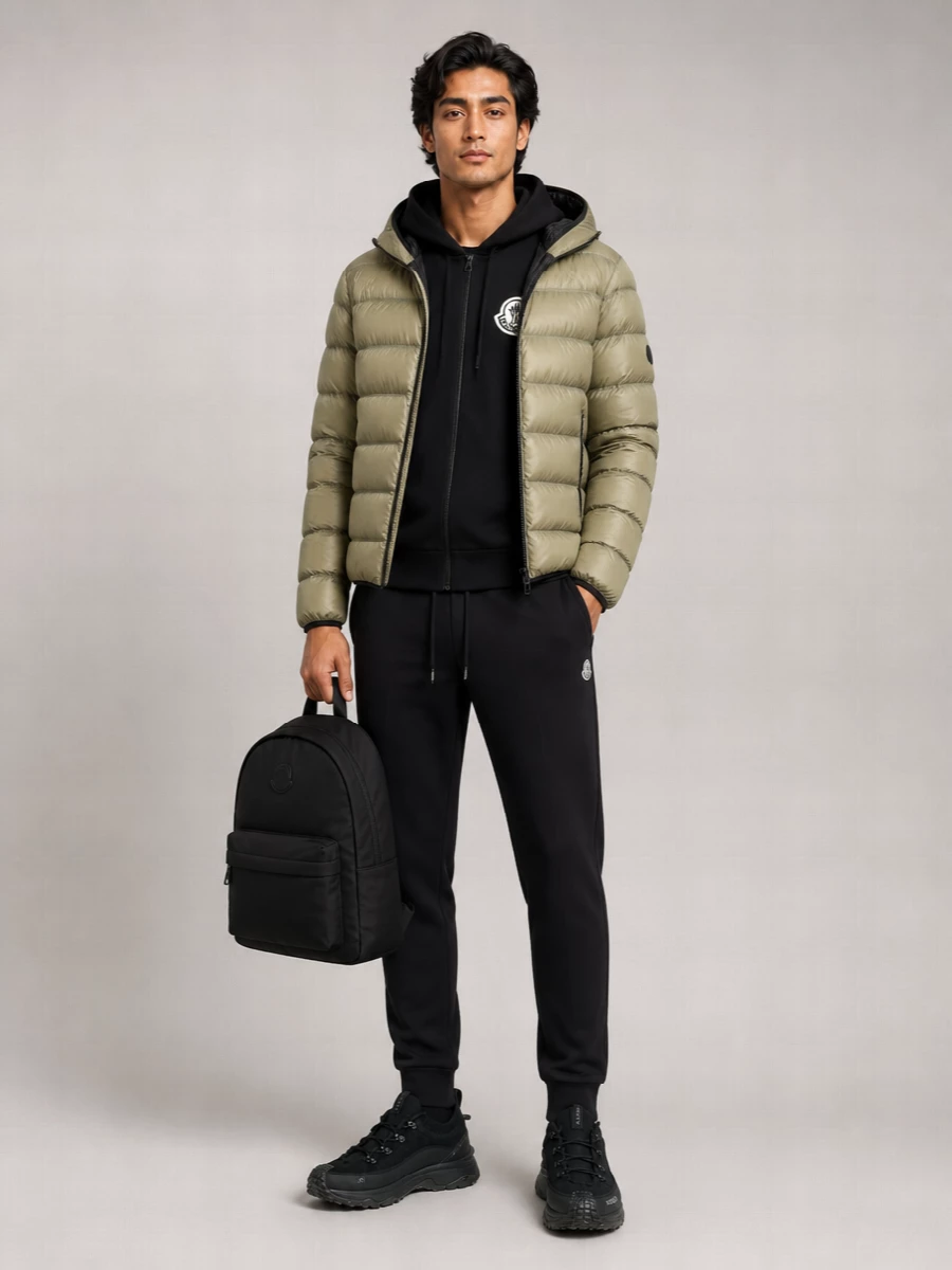 Moncler Down Hooded Quilted Puffer Jacket